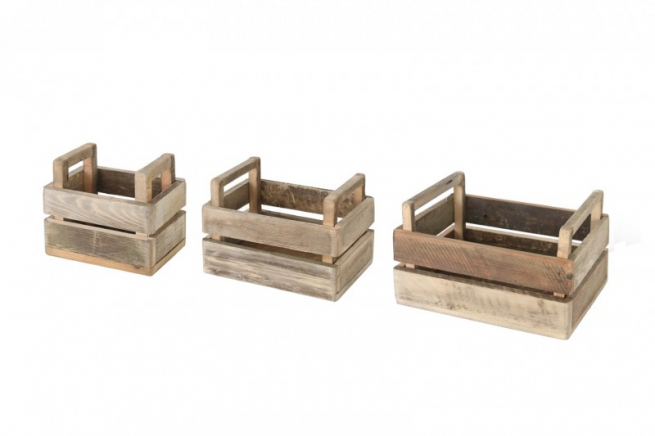 Cassetta di legno naturale