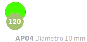Etichette adesive tonde diametro 10 mm,  monocolore fluo, busta da 10 fogli