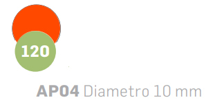 Etichette adesive tonde diametro 10 mm,  monocolore fluo, busta da 10 fogli