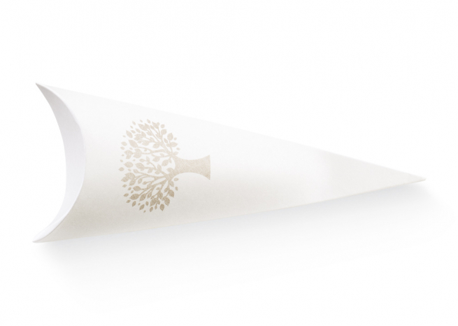 Cono porta confetti "Albero della vita" in cartoncino, 75x190 mm, confezione da 10 pezzi