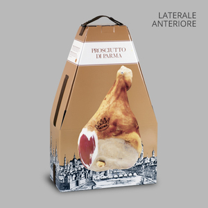 Scatola per prosciutto interno, fantasia generica "Parma"
