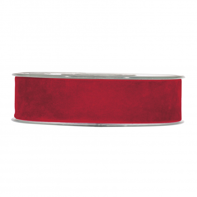 Rotolo nastro "Velvet" doppio velluto rosso