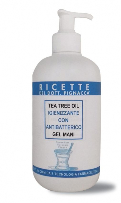 Gel mani igienizzante antibatterico "Tea Tree Oil" con base alcoolica 70%