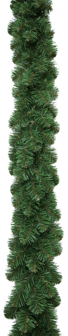 Festone di pino verde, lunghezza 270 cm, diametro 25 cm