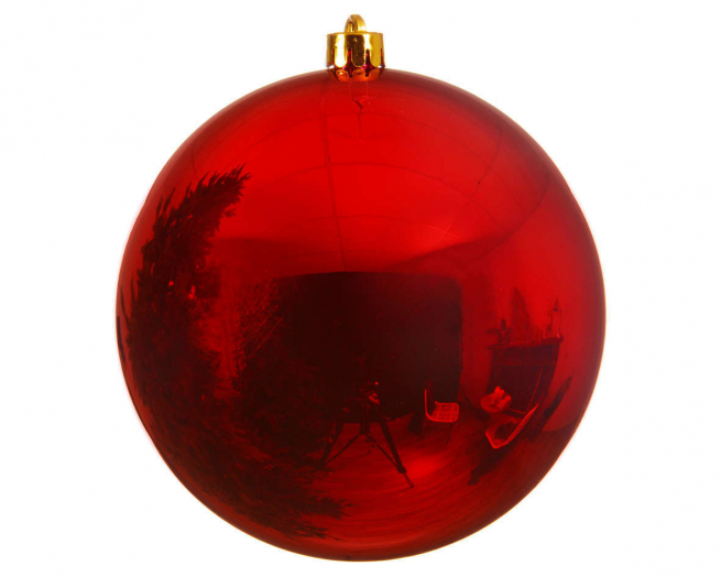 Sfera infrangibile lucida rosso, diametro 20 cm