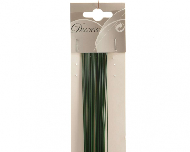 Filo di ferro verde, diametro 0.08 mm, lunghezza 40 cm, confezione da 100 grammi