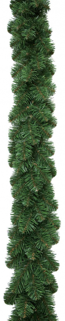 Festone di pino verde, diametro 30 cm, lunghezza 2.7 mt