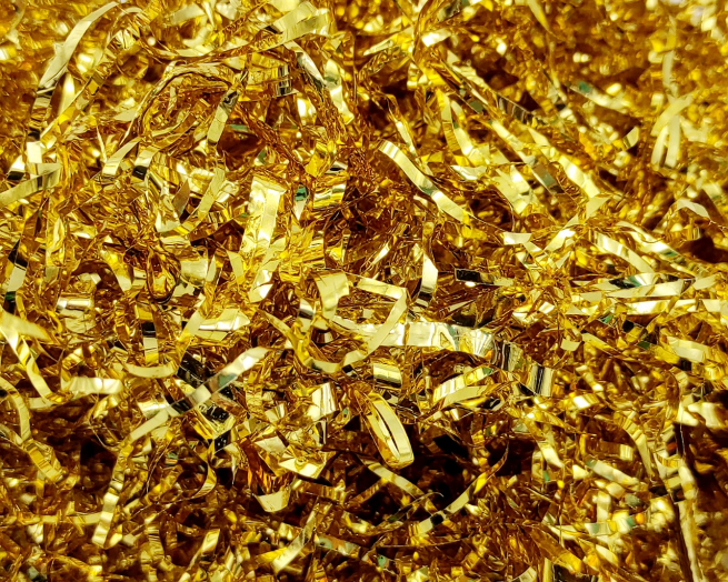 Paglietta in polipropilene oro metal, confezione da 1 kg