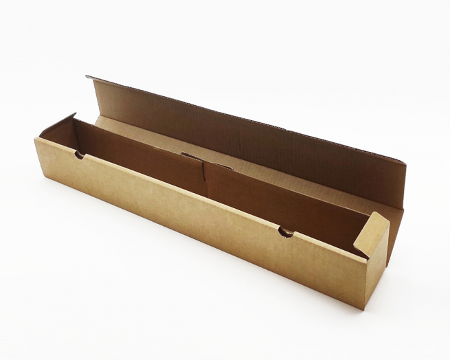 Scatola salame in cartone avana liscio, formato 8x8 cm, lunghezza 60 cm