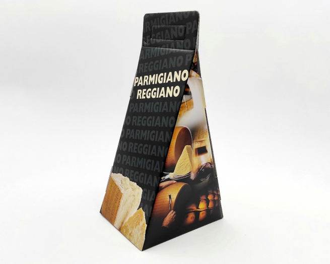 Scatola formaggio in cartoncino fantasia nera , con maniglia, cartone da 50 pezzi