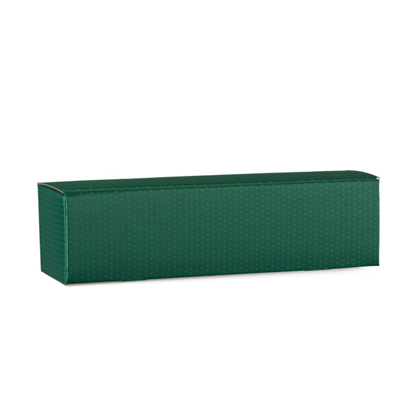Scatola cantinetta porta bottiglia fantasia "Pois Verde", 9x34x9 cm