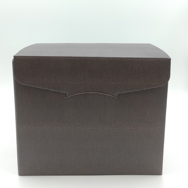 Scatola "Segreto" automontante base quadrata in cartone marrone scuro, confezione da 20 pezzi