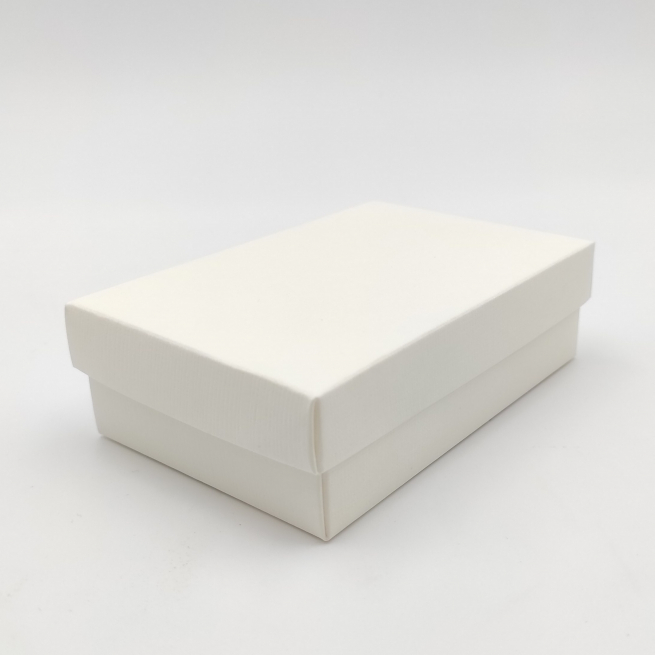 Scatola base rettangolare con coperchio in cartone bianco, altezza 4 cm, confezione da 10 pezzi, vari formati