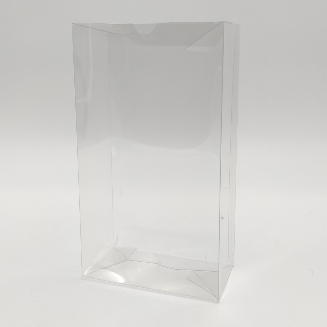 Scatola in plastica trasparente, con base rettangolare automontante, confezione da 10 pezzi, vari formati