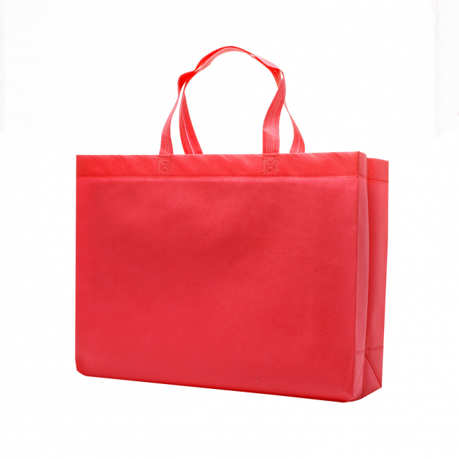 Shopper rossa in tessuto non tessuto ,confezione da 10 pezzi
