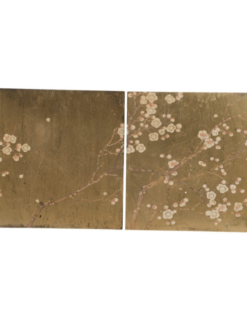 Pannello in legno decorato, 60x60 cm, confezione da 2 pezzi