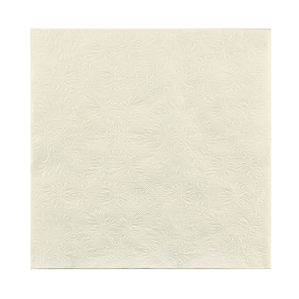 Tovagliolo 3 veli goffrato avorio, 33x33 cm confezione da 16 pezzi