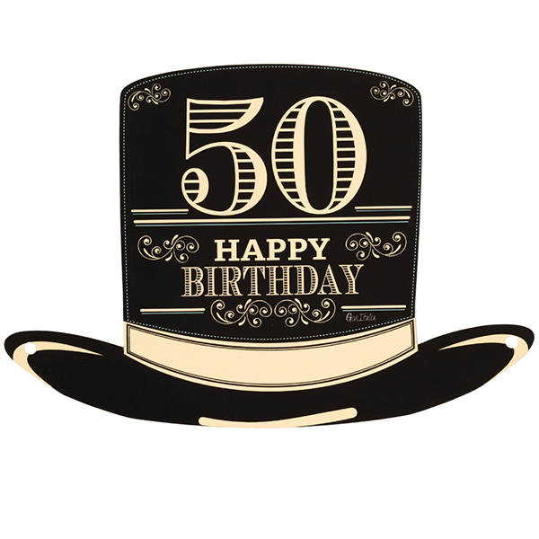 Photo booth cappello a cilindro decoro "30-40-50 anni", confezione da 4 pezzi