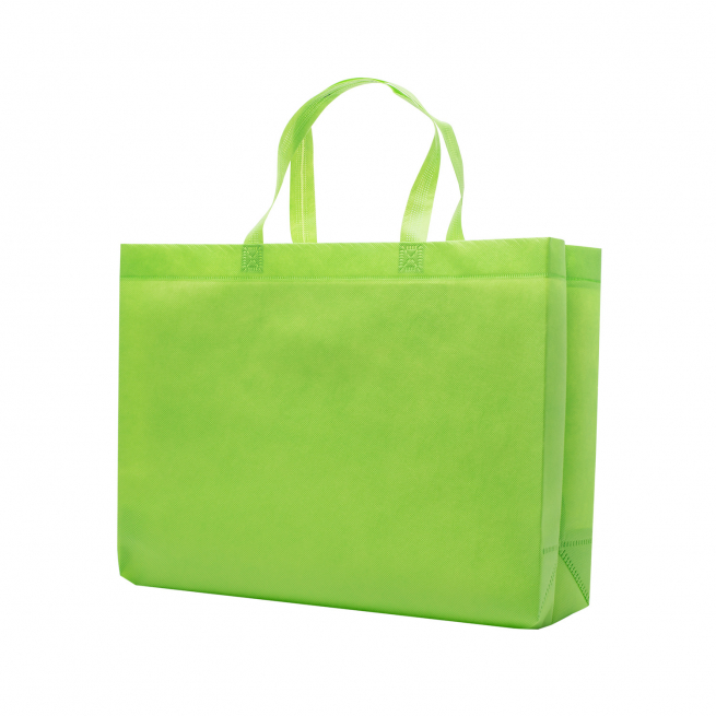 Shopper verde in tessuto non tessuto ,confezione da 10 pezzi