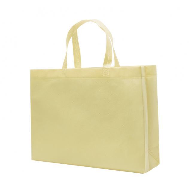 Shopper crema in tessuto non tessuto, confezione da 10 pezzi