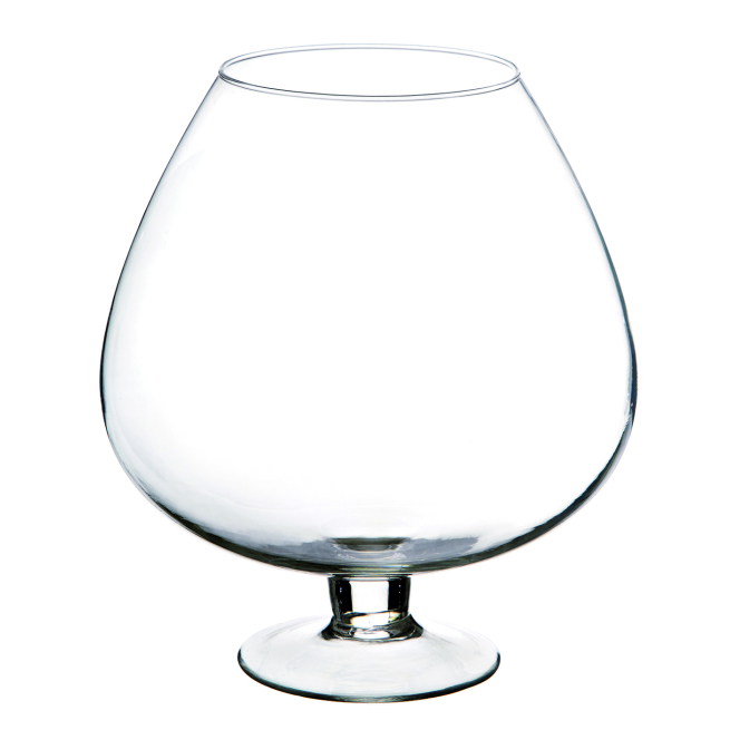 Coppa "Cognac" in vetro, diametro 24 cm, altezza 30 cm