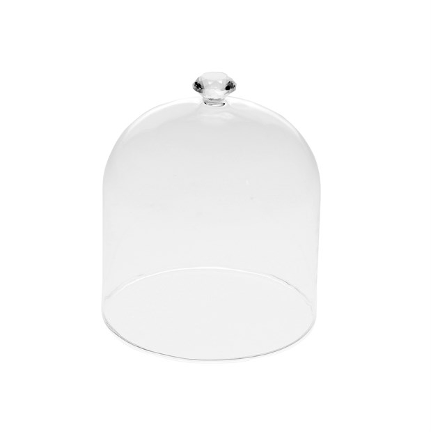 Campana in vetro, diametro 8 cm e altezza 9 cm