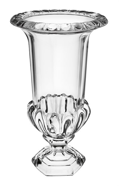 Coppa "Nozze" in vetro lavorato, diametro 21.5 cm, altezza 38 cm