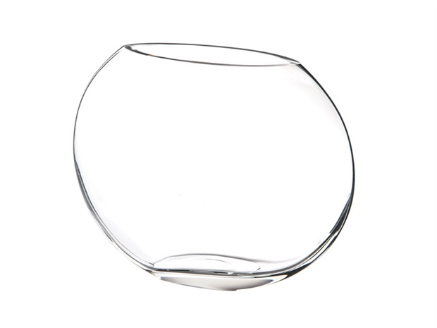 Vaso in vetro ovale "Piatto", diametro 30 cm, altezza 25 cm