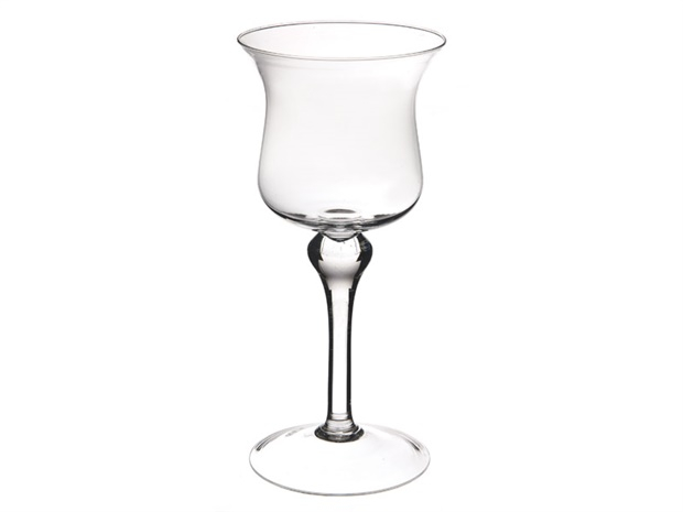 Calice con coppa "Tulipano" in vetro, diametro 16 cm, altezza 33 cm