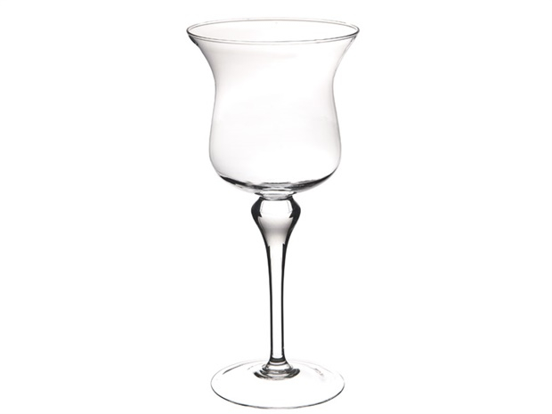 Calice con coppa "Tulipano" in vetro, diametro 17.5 cm, altezza 38 cm