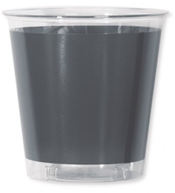 Bicchiere plastica "Kristall" 300 cc argento, confezione da 10 pezzi
