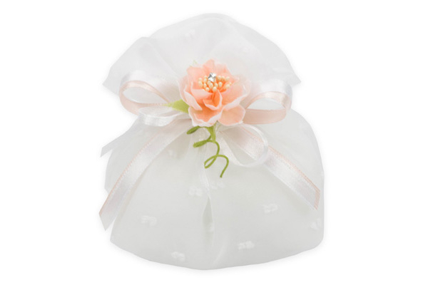 Sacchetto in chiffon 13x13 cm, confezione da 10 pezzi