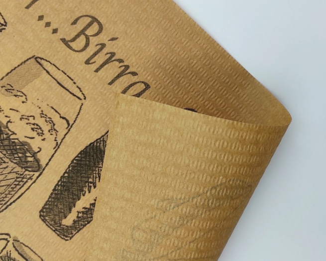 Tovaglietta in carta avana stampa "Birra", formato 30x40cm, confezione da 500 pezzi