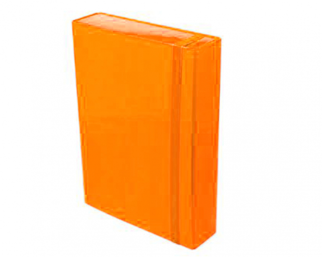 Cartelle 3 lembi con elastico, formato 25x35cm dorso 5 cm, colori assortiti