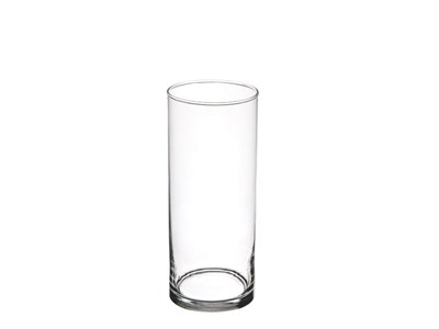 Cilindro in vetro, diametro 10 cm, altezza 25 cm
