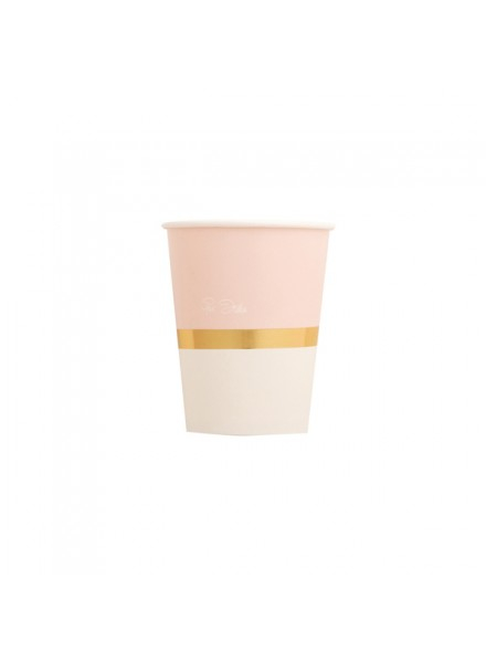 Bicchiere cartoncino fantasia "Baby chic" rosa, confezione da 8 pezzi