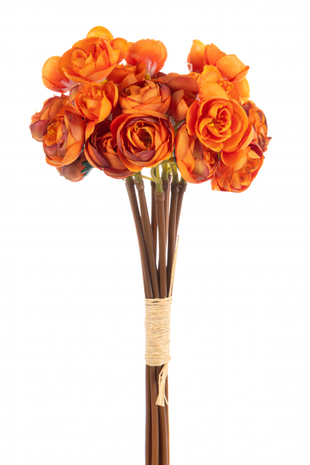 Bouquet ranuncoli arancio 38 cm