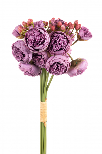Bouquet mini peonie lilla 38 cm