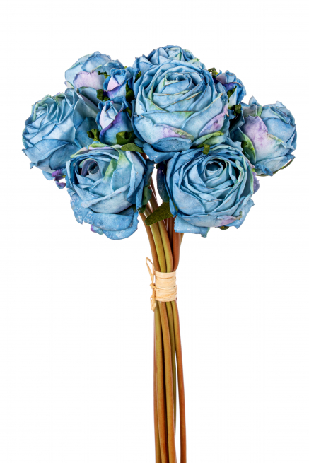Bouquet rose blu 40 cm