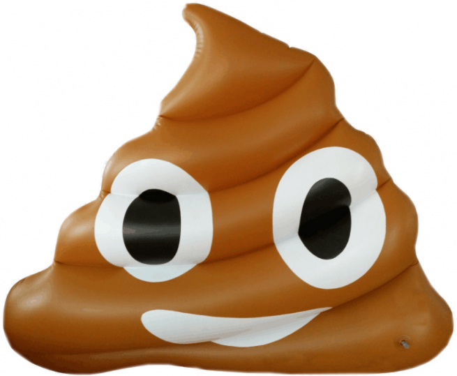 Materassino gonfiabile  emoji " poop " 160x130 cm.