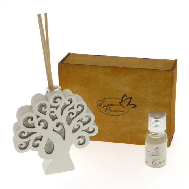 Diffusore a forma di albero, altezza 10 cm, in confezione regalo