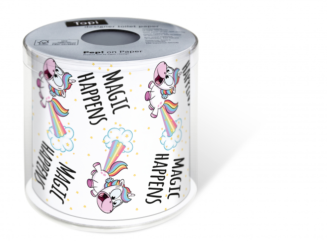 Rotolo carta igienica fantasia "Magic Happens"