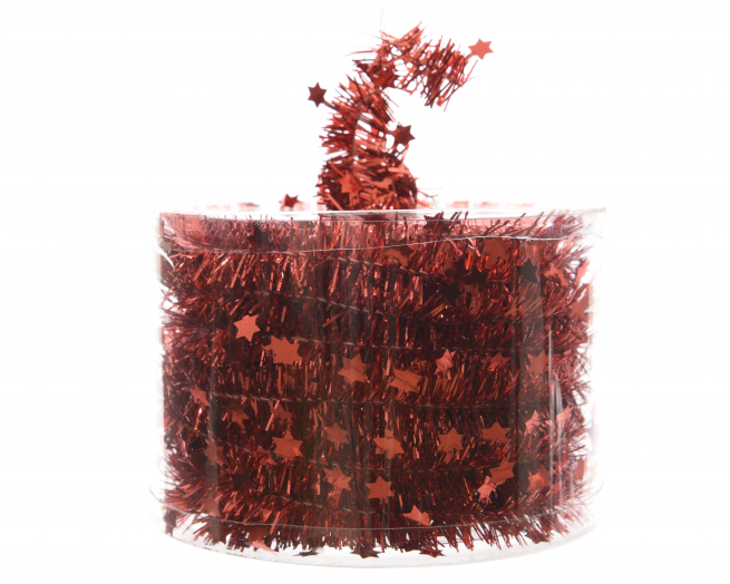 Filo rosso con stelle in box, diametro 35 mm, lunghezza 7 metri