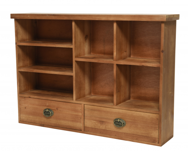 Credenza in legno marrone, 14x62 cm, altezza 43 cm