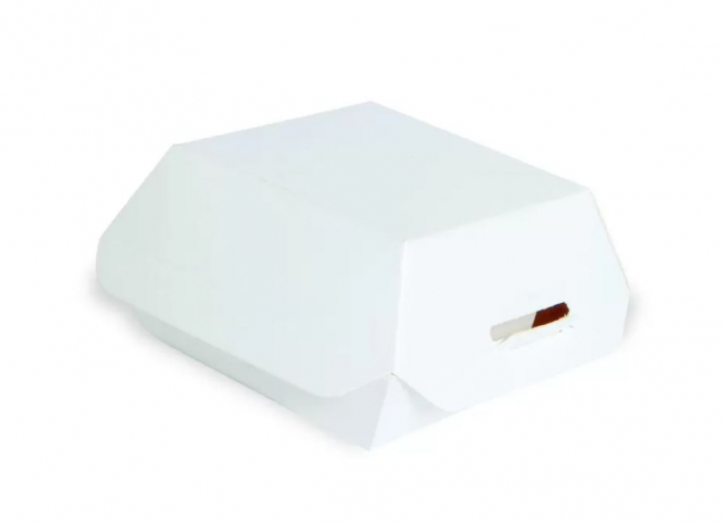 Mini contenitore fingerfood in cartoncino bianco, confezione da 50 pezzi