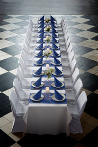 Tovagliolo TNT airlaid "Dunisoft" blu royal 40x40cm, confezione da 60 pezzi