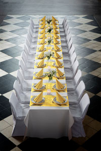 Tovagliolo TNT airlaid "Dunisoft" giallo 40x40cm, confezione da 60 pezzi