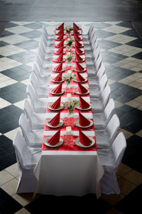 Tovagliolo TNT airlaid "Dunisoft" rosso 40x40cm, confezione da 60 pezzi