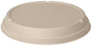 Coperchio biodegradabile in polpa di cellulosa avana per piatto fondo da 800 o 1000 ml confezione da 40 pezzi