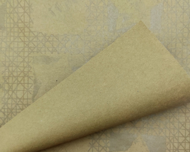 Carta regalo ecopaglia beige, riciclabile, fantasia "Merry", in fogli formato 70 x 100 cm , confezione da 25 pezzi